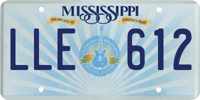 MS license plate LLE612