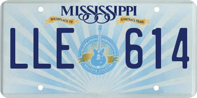 MS license plate LLE614