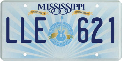 MS license plate LLE621