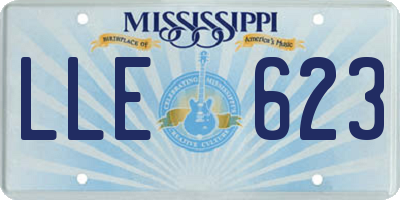 MS license plate LLE623