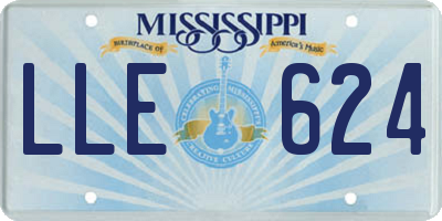 MS license plate LLE624