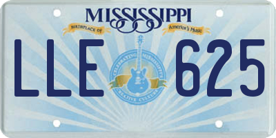 MS license plate LLE625