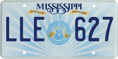 MS license plate LLE627