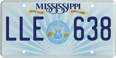 MS license plate LLE638