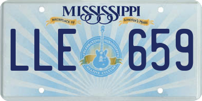 MS license plate LLE659