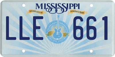 MS license plate LLE661