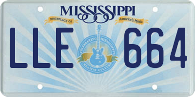 MS license plate LLE664