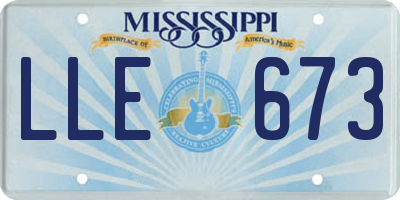 MS license plate LLE673