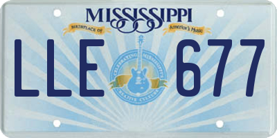 MS license plate LLE677