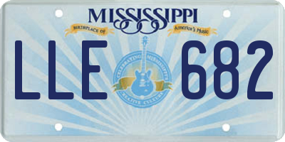 MS license plate LLE682