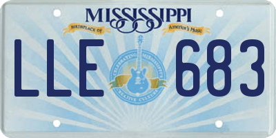 MS license plate LLE683