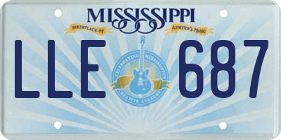 MS license plate LLE687
