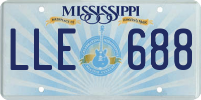 MS license plate LLE688