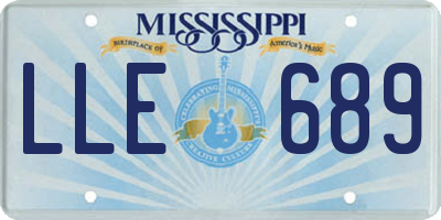 MS license plate LLE689