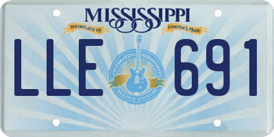 MS license plate LLE691