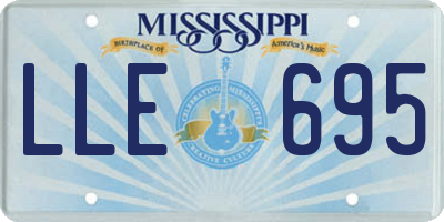 MS license plate LLE695