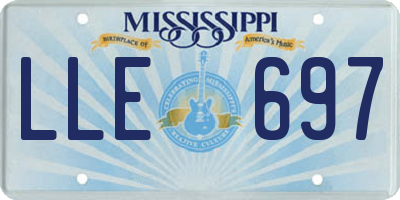MS license plate LLE697