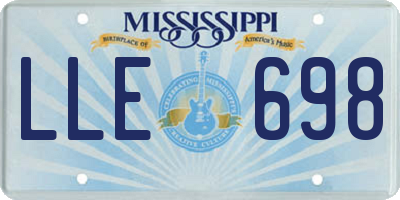 MS license plate LLE698