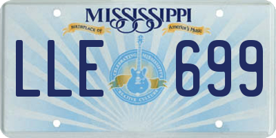 MS license plate LLE699