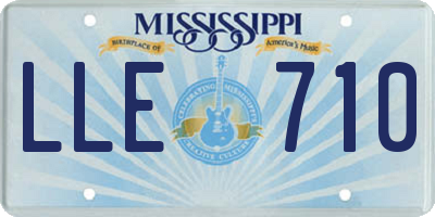 MS license plate LLE710