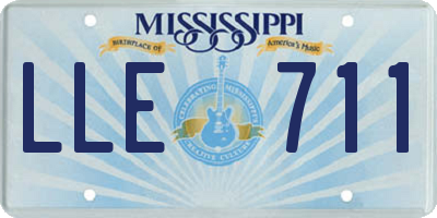 MS license plate LLE711