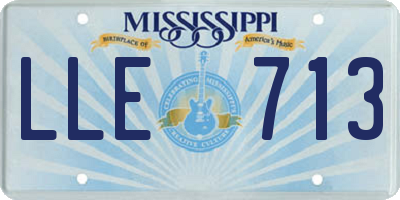 MS license plate LLE713