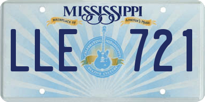 MS license plate LLE721
