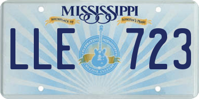 MS license plate LLE723
