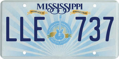MS license plate LLE737