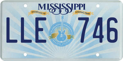 MS license plate LLE746