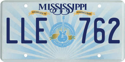 MS license plate LLE762