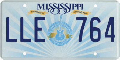 MS license plate LLE764