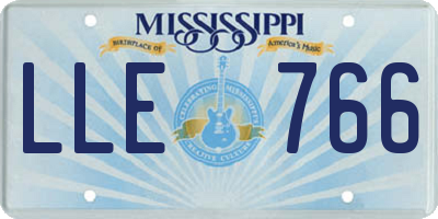 MS license plate LLE766