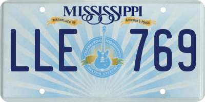 MS license plate LLE769