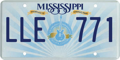 MS license plate LLE771