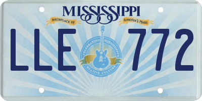 MS license plate LLE772