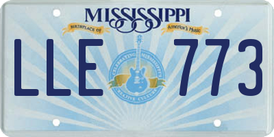 MS license plate LLE773