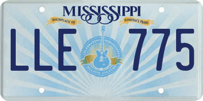 MS license plate LLE775