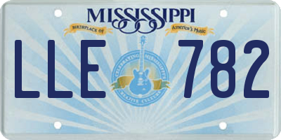 MS license plate LLE782
