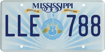 MS license plate LLE788