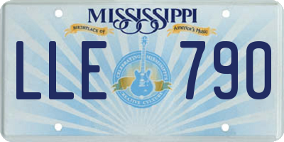 MS license plate LLE790