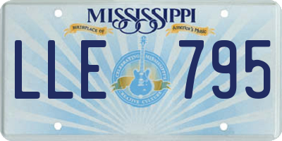MS license plate LLE795