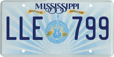 MS license plate LLE799
