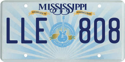 MS license plate LLE808
