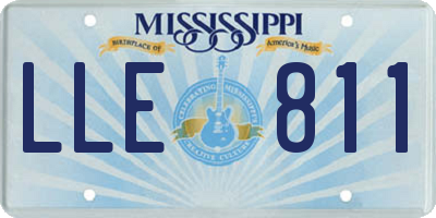 MS license plate LLE811