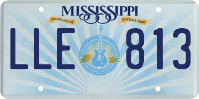 MS license plate LLE813