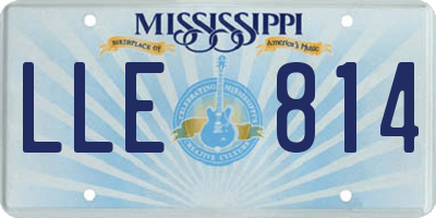 MS license plate LLE814