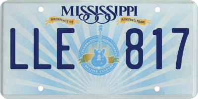 MS license plate LLE817