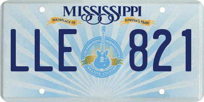 MS license plate LLE821