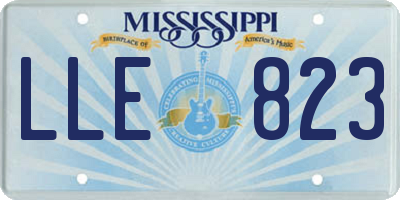 MS license plate LLE823